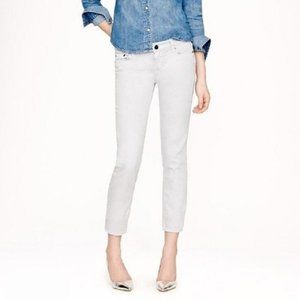 J CREW Women's Toothpick Lowrise Cropped Skinny Jeans - White Denim - Size 28